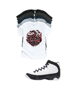 Shirt to match Jordan 9 Space Jam Black White Red OG Retro Space