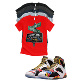 Jordan 7 Miro Trap Street matching T-shirt sneaker head tee