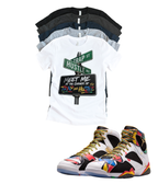 Jordan 7 Miro Trap Street matching T-shirt sneaker head tee