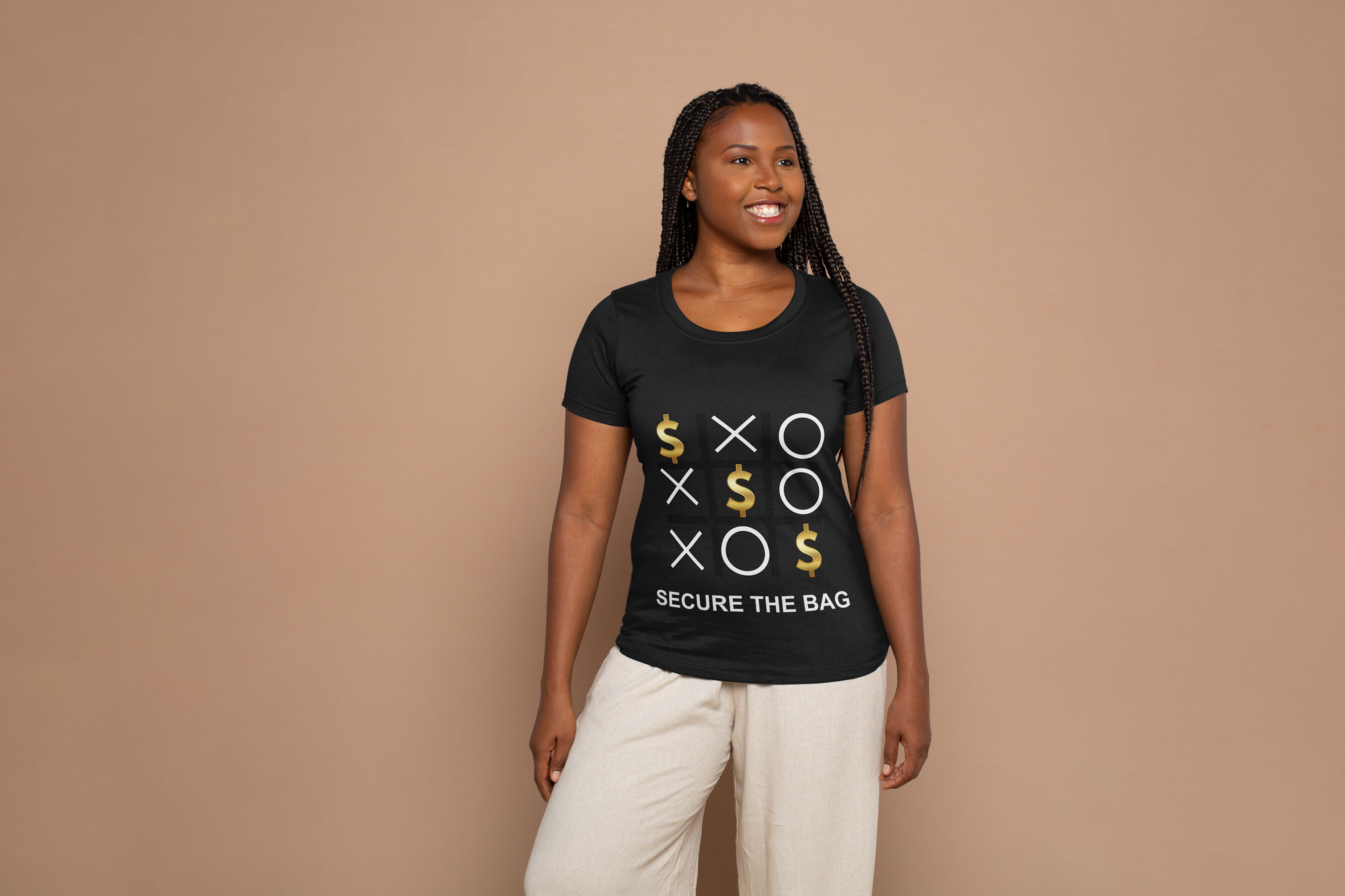 Secure the Bag Tic Tac Toe T-Shirt - Money Motivation | Lavish Crafts