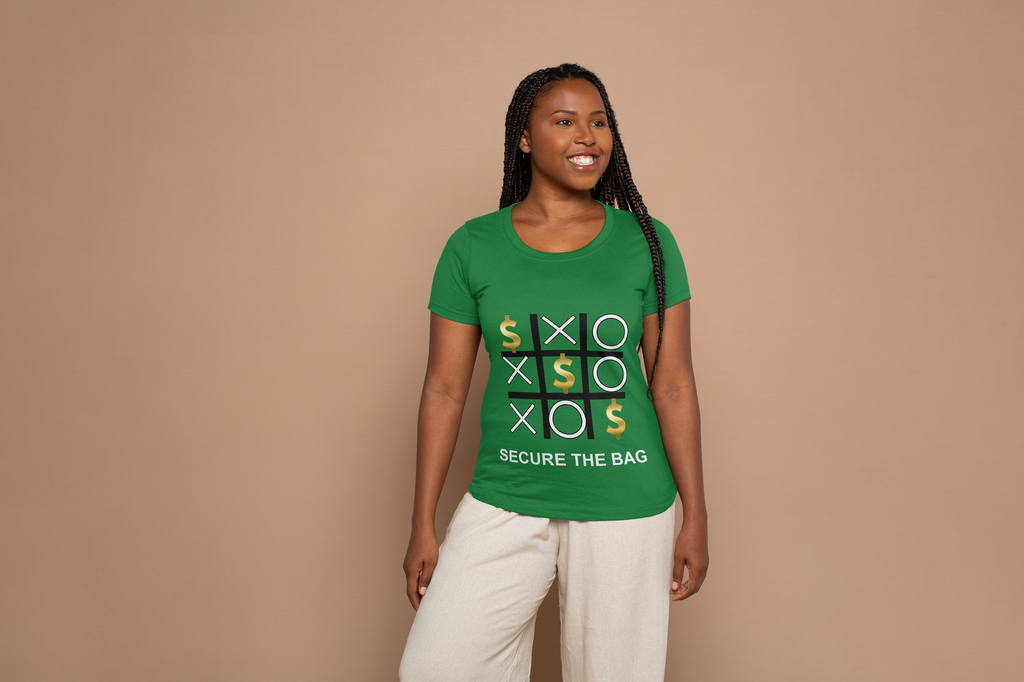 Secure the Bag Tic Tac Toe T-Shirt - Money Motivation | Lavish Crafts